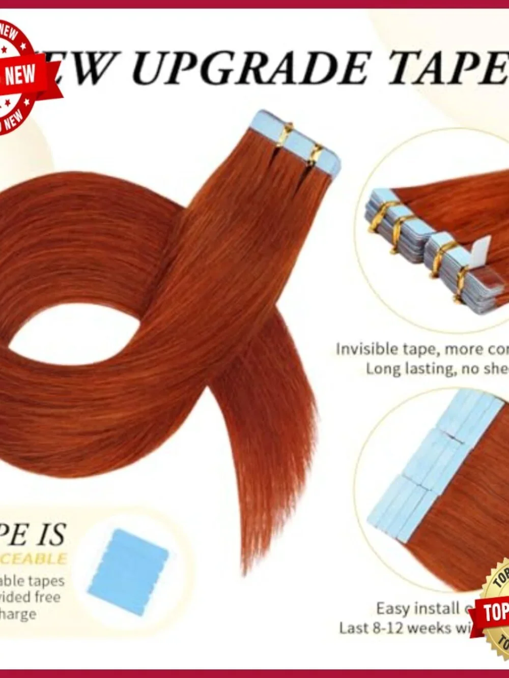 22 Inch Tape In Hair Extensions Human Hair Straight 20 Pieces 50g